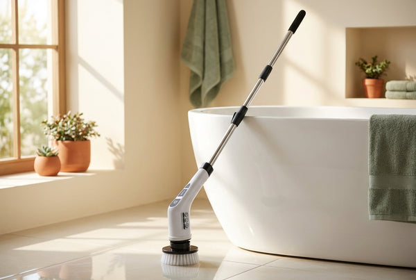 Cordless Electric Spin Scrubber — 7 Brush Heads for Tub, Tile & Floors