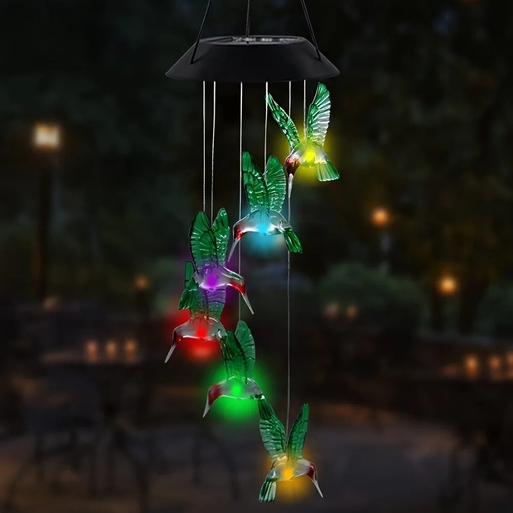Solar Wind Chime Light — Color-Changing Hanging Garden Decor, Dusk-to-Dawn Glow