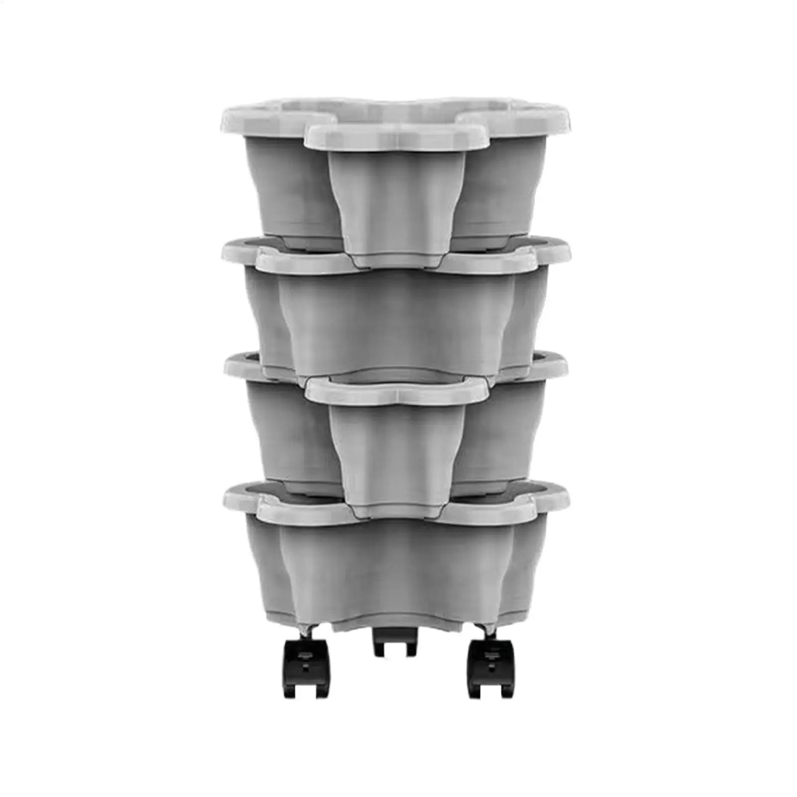 Vertical garden planter tower on wheels