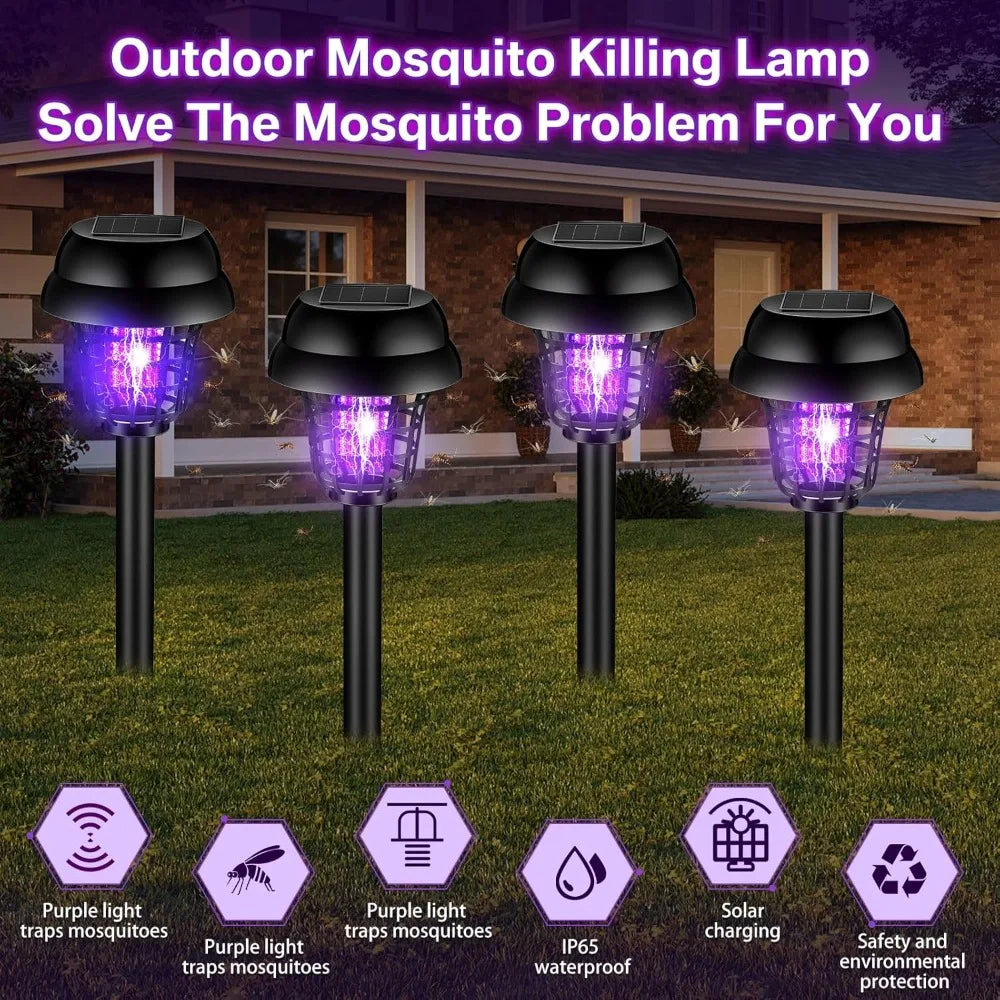 Solar bug zapper UV light and grid detail