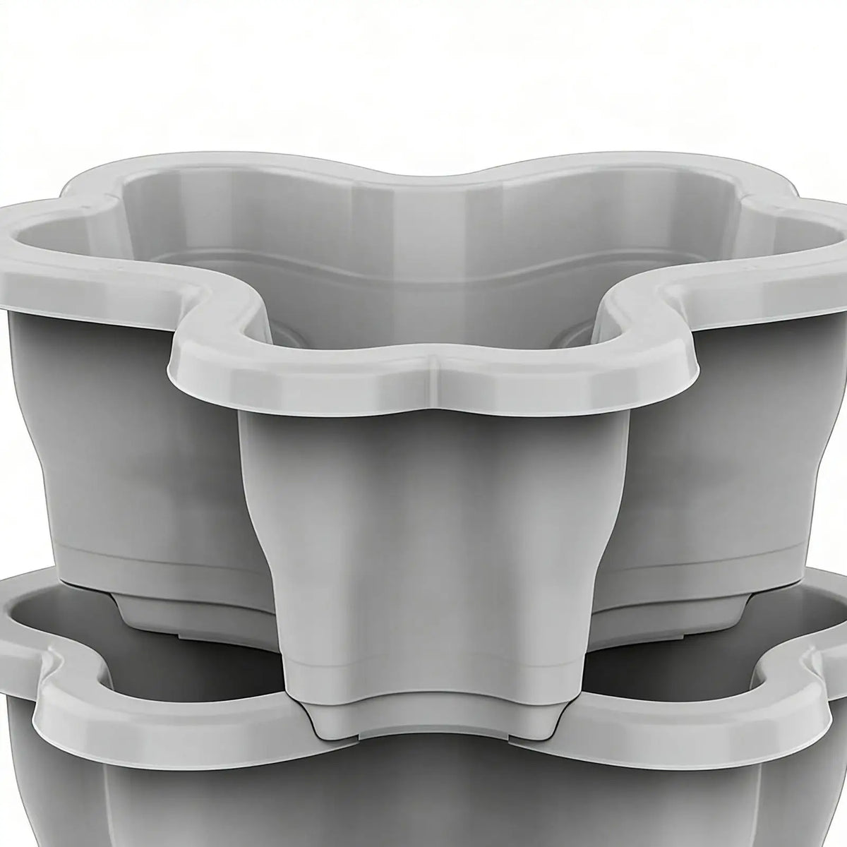 Stackable Vertical Planter Tower — Grow Strawberries & Herbs on Wheels