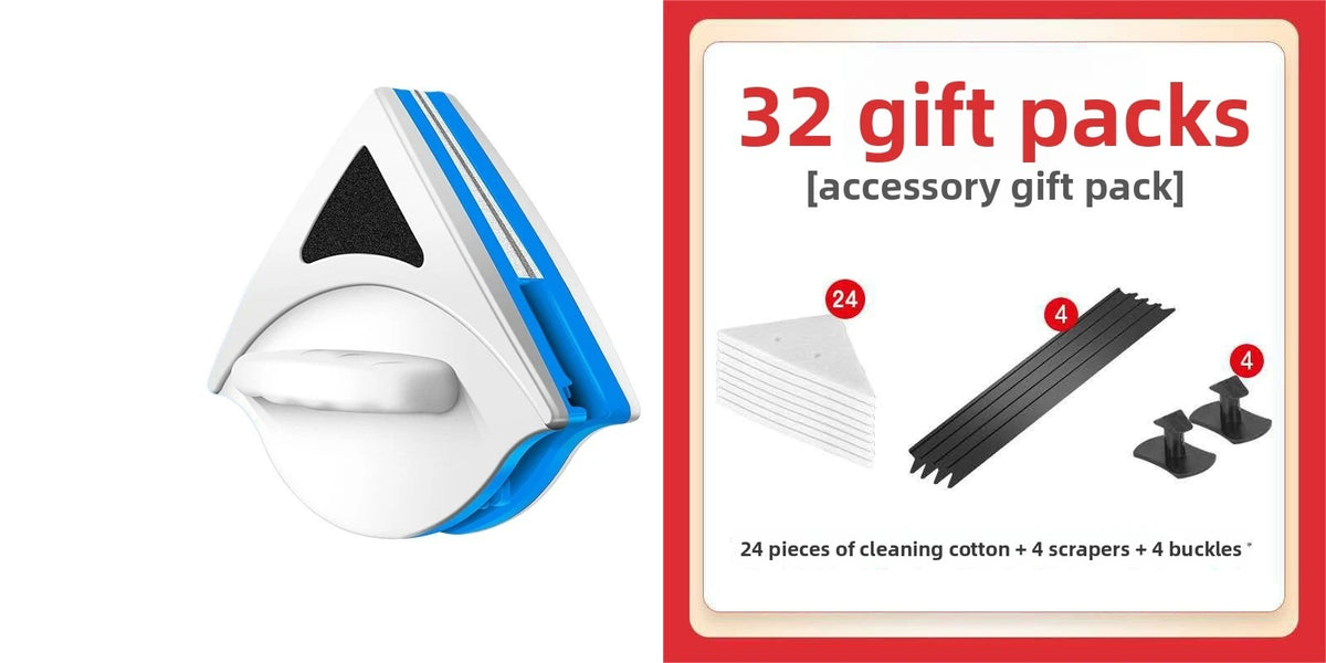 Double-Sided Magnetic Window Cleaner — Clean Both Sides of Glass at Once