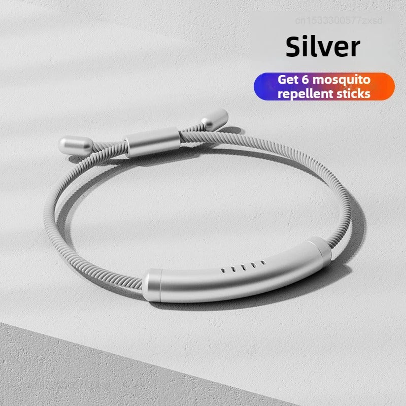 Mosquito Repellent Bracelet — Refillable Plant-Oil Band, DEET-Free & Adjustable