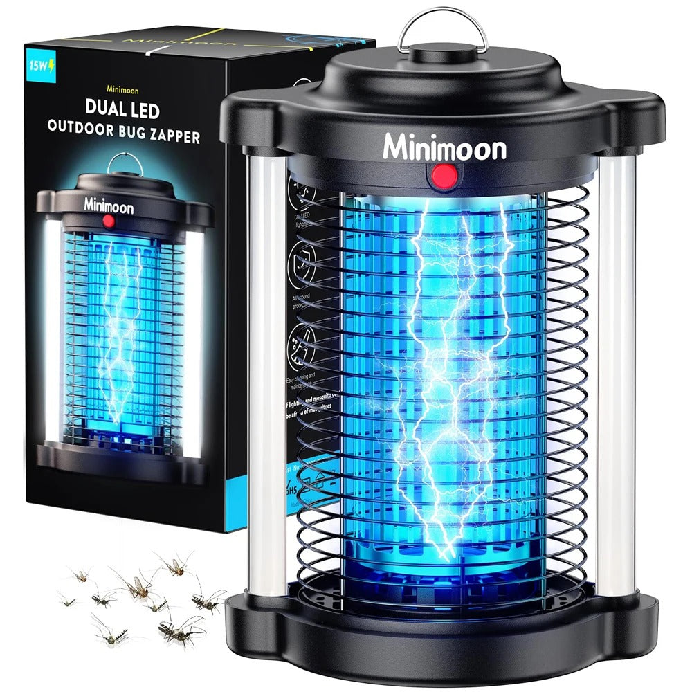 Outdoor Electric Bug Zapper — 4200V Mosquito & Fly Killer, Waterproof Plug-In Lantern