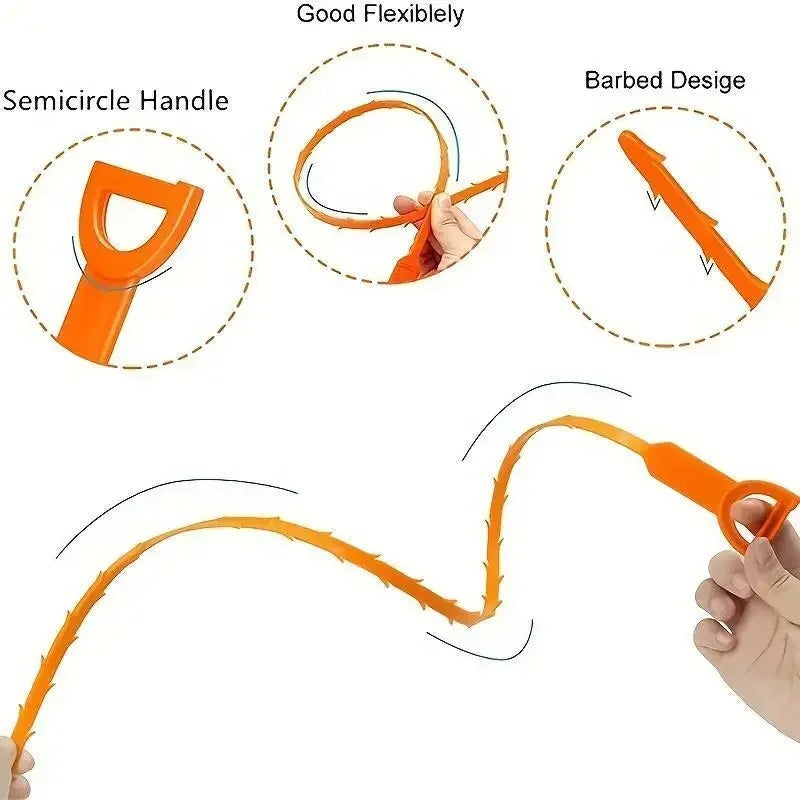 Drain Snake Hair Clog Remover — Unclog Sinks & Showers Without Chemicals