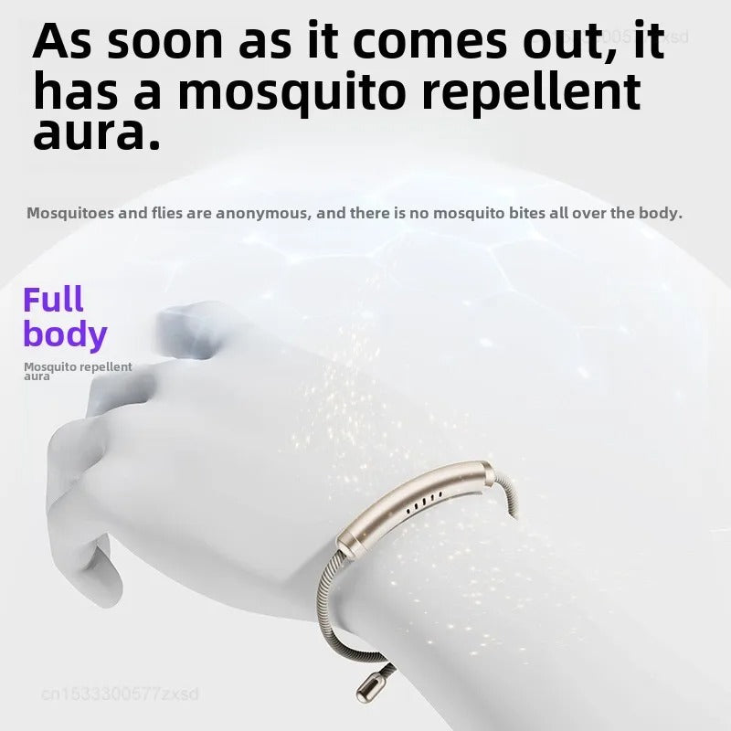 Mosquito Repellent Bracelet — Refillable Plant-Oil Band, DEET-Free & Adjustable