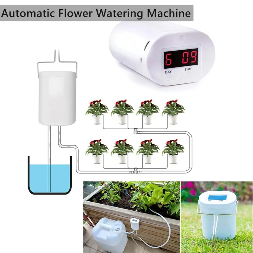 Automatic Plant Watering System — Pump & Programmable Timer for Potted Plants