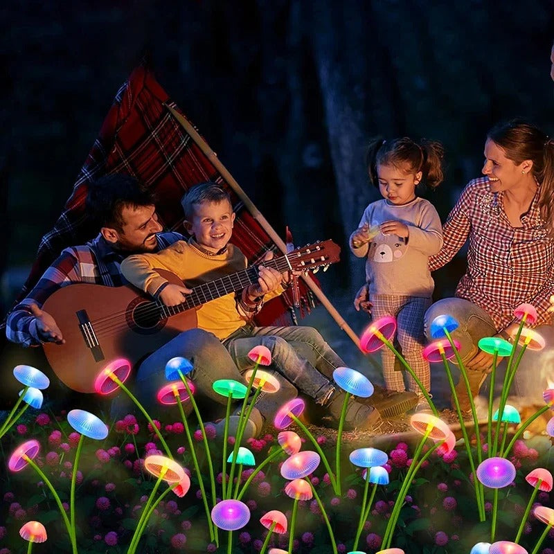 Solar Mushroom Garden Lights — Dusk-to-Dawn Glow, No Wiring