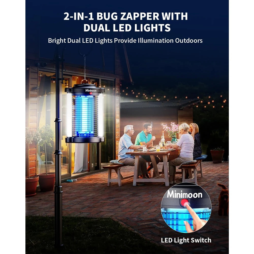 Outdoor Electric Bug Zapper — 4200V Mosquito & Fly Killer, Waterproof Plug-In Lantern