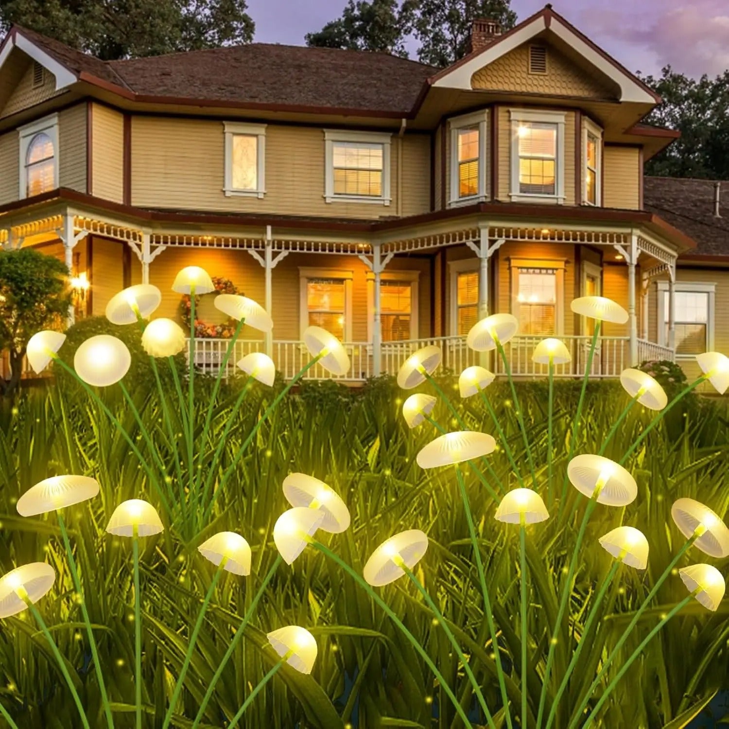 Solar Mushroom Garden Lights — Dusk-to-Dawn Glow, No Wiring