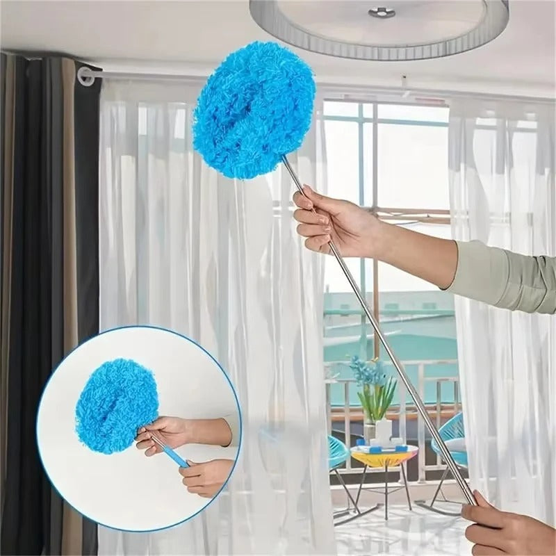 Microfiber Ceiling Fan Duster — Flexible Long-Handle Cleaner for Fans, Vents & Blinds
