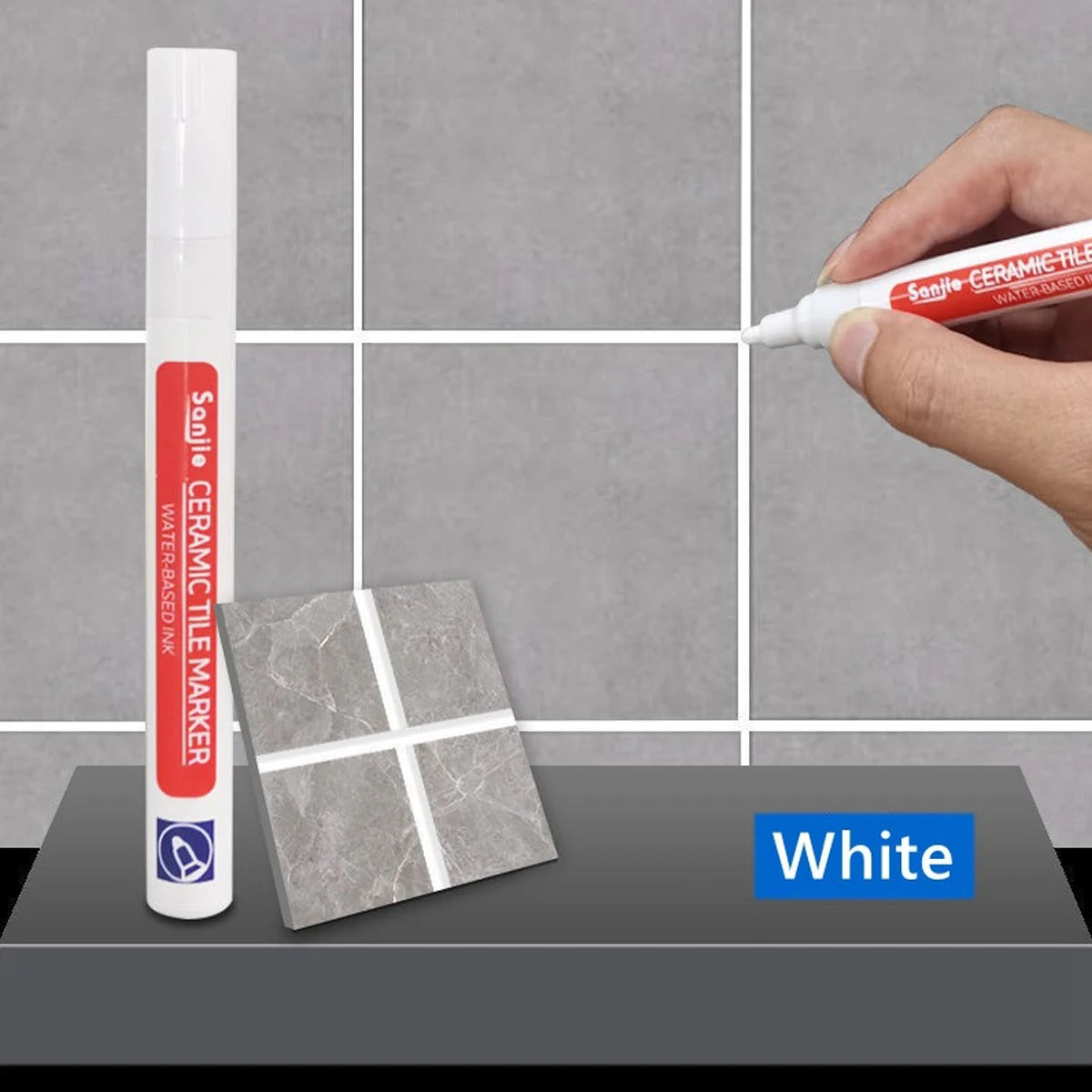 Grout Pen — Restore Dingy Tile Grout to Bright White, No Scrubbing