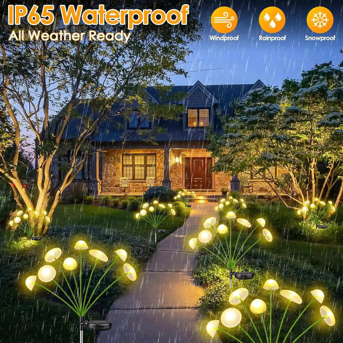 Solar Mushroom Garden Lights — Dusk-to-Dawn Glow, No Wiring