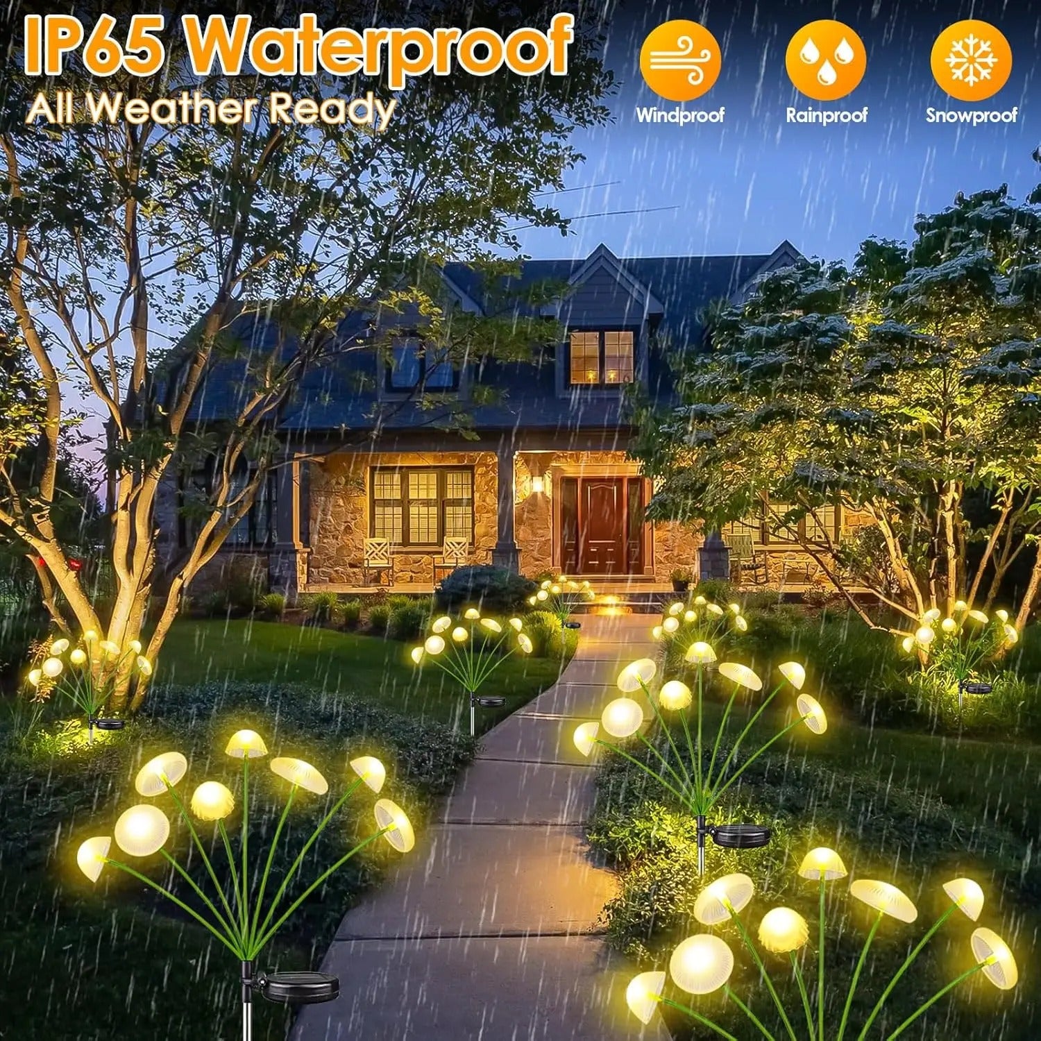Solar Mushroom Garden Lights — Dusk-to-Dawn Glow, No Wiring