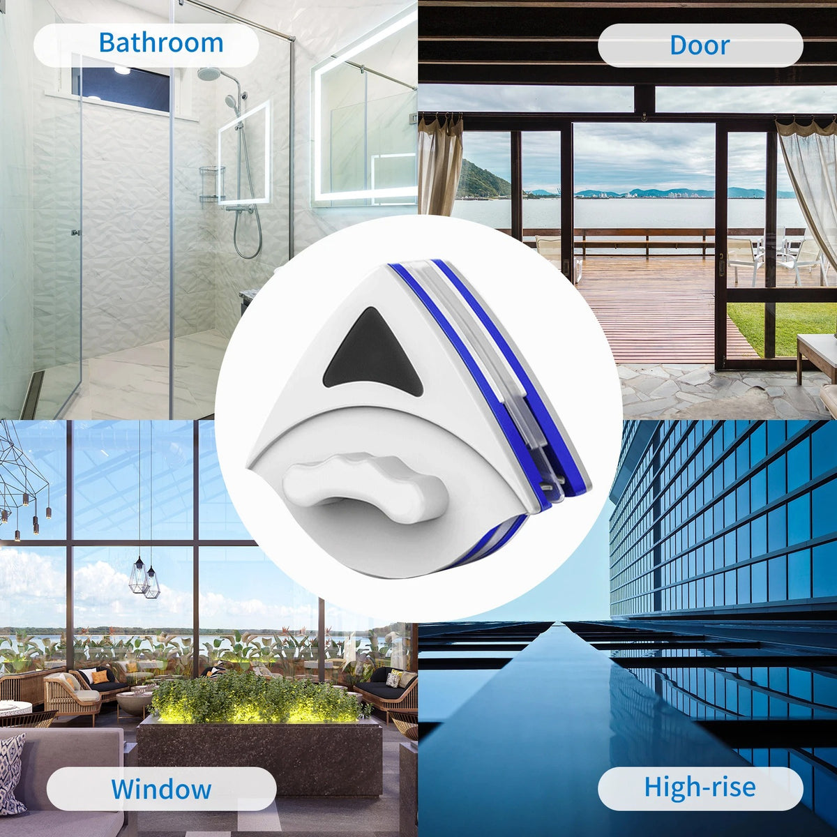 Double-Sided Magnetic Window Cleaner — Clean Both Sides of Glass at Once