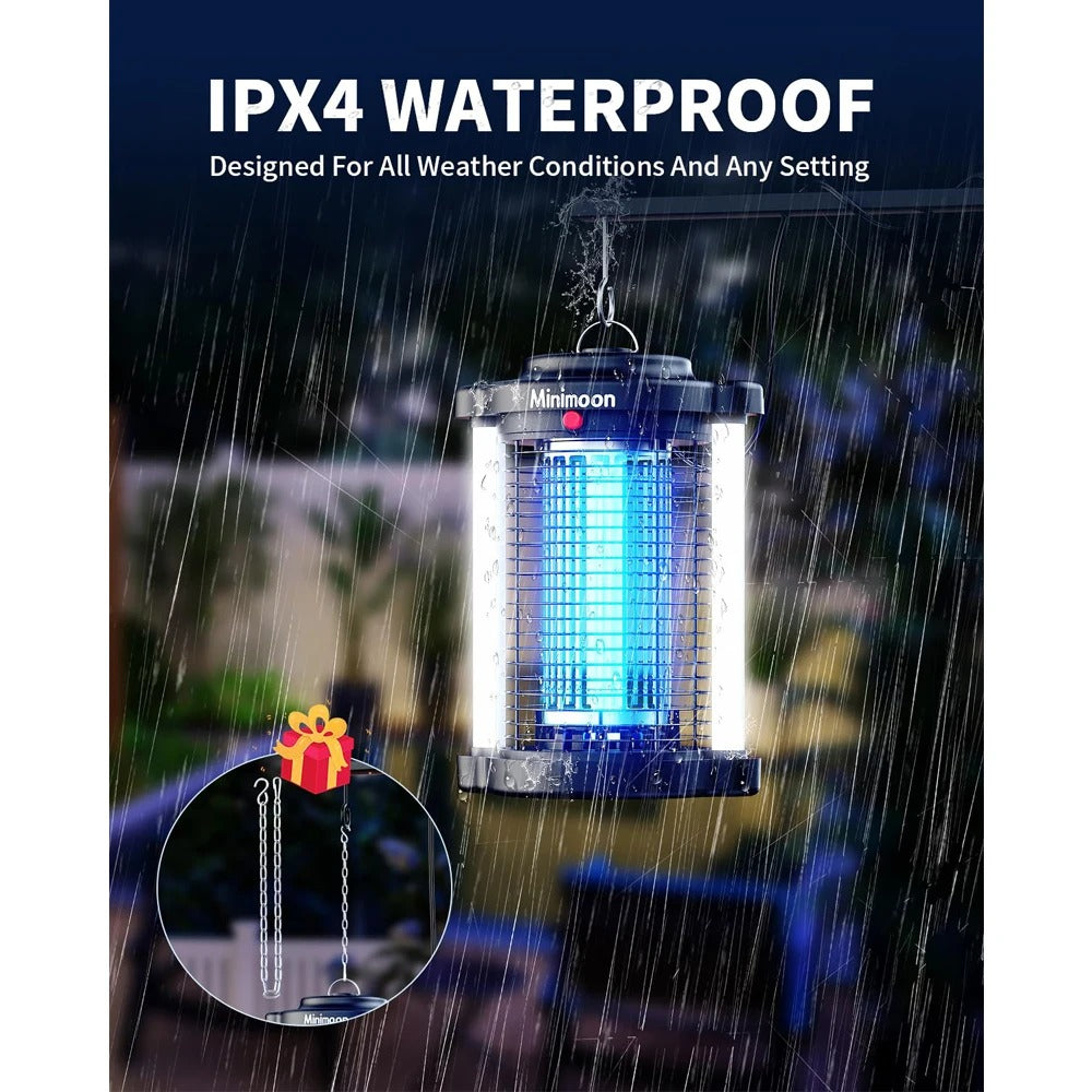 Outdoor Electric Bug Zapper — 4200V Mosquito & Fly Killer, Waterproof Plug-In Lantern