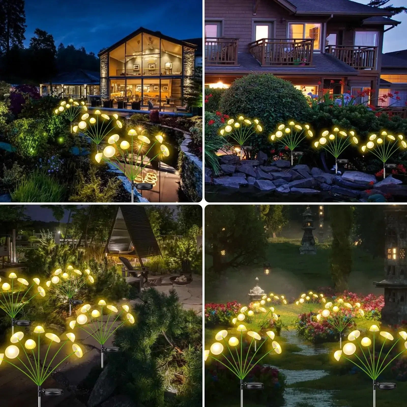 Solar Mushroom Garden Lights — Dusk-to-Dawn Glow, No Wiring