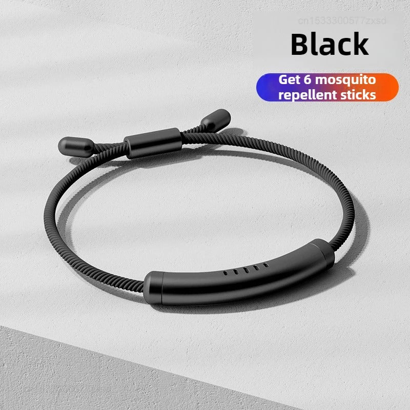 Mosquito Repellent Bracelet — Refillable Plant-Oil Band, DEET-Free & Adjustable