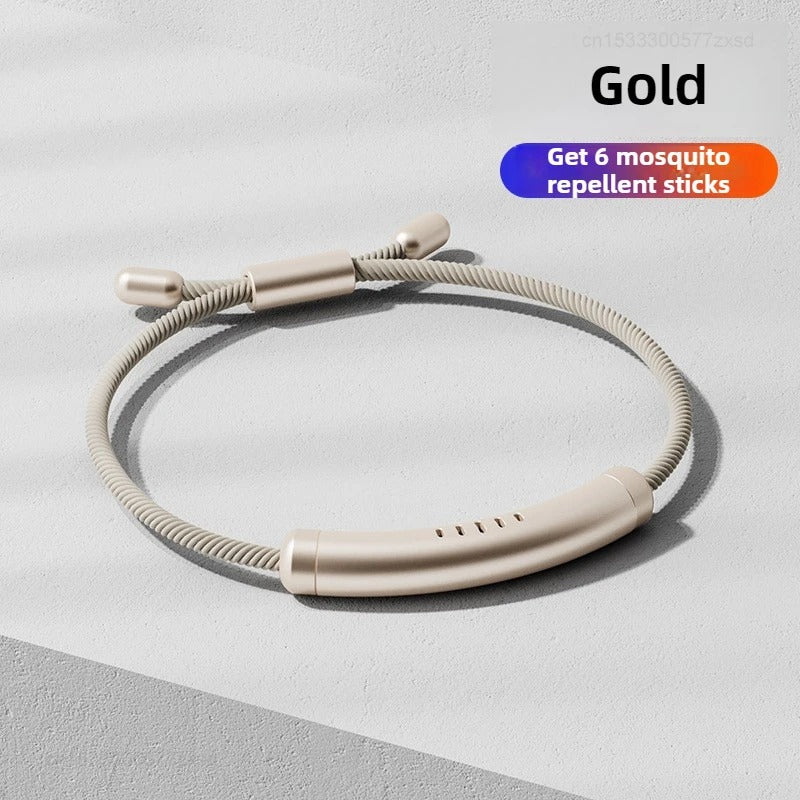 Mosquito Repellent Bracelet — Refillable Plant-Oil Band, DEET-Free & Adjustable