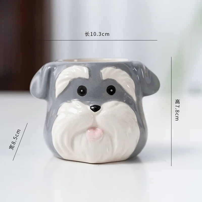 Cute Ceramic Dog Succulent Planter